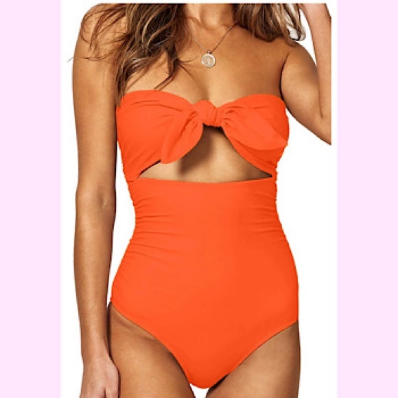 Other - 🆕Tie Knot Front High Waist One Piece Swimsuit